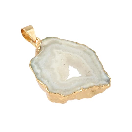 Dyed Natural Druzy Agate Pendant by Bead Landing&#x2122;